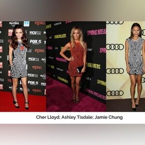 RVN GEO JACQUARD BODYCON MINI DRESS. BLUE & WHITE